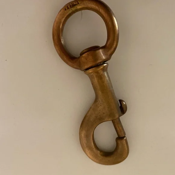 Vintage Brass hook keychain Liddell made in Italy - Picture 2 of 5